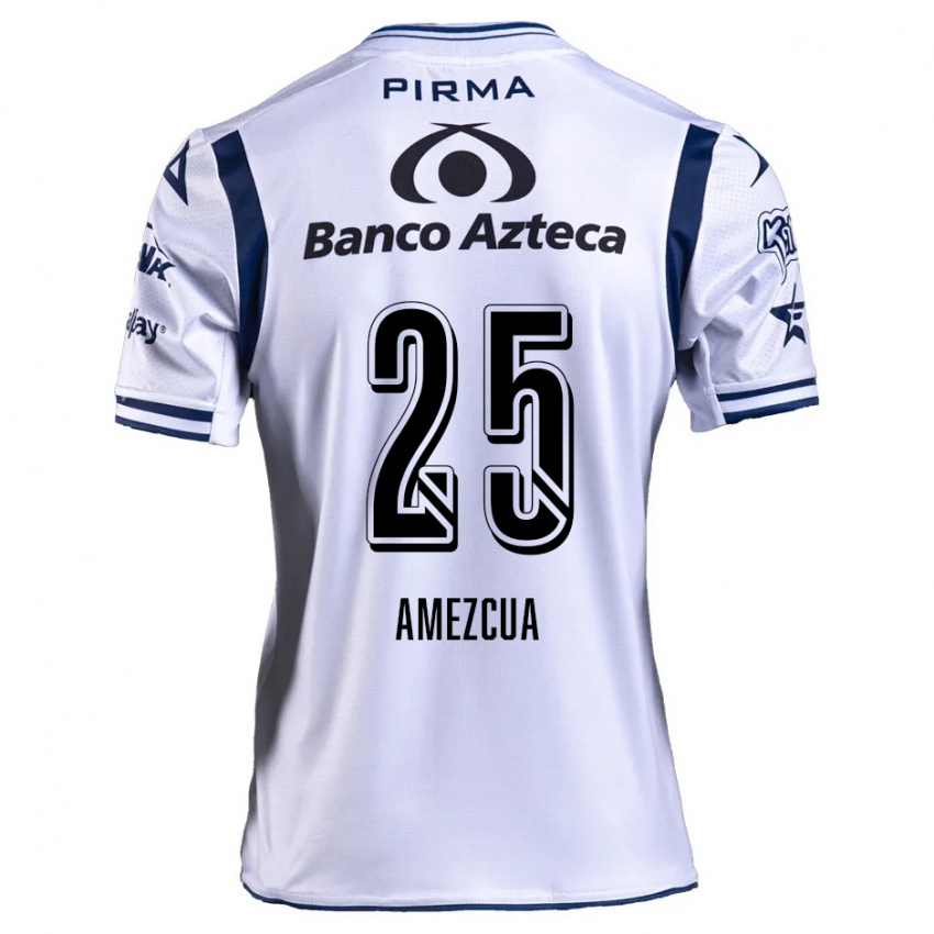 Criança Camisola Mariana Amezcua #25 Branco Azul Marinho Principal 2024/25 Camisa