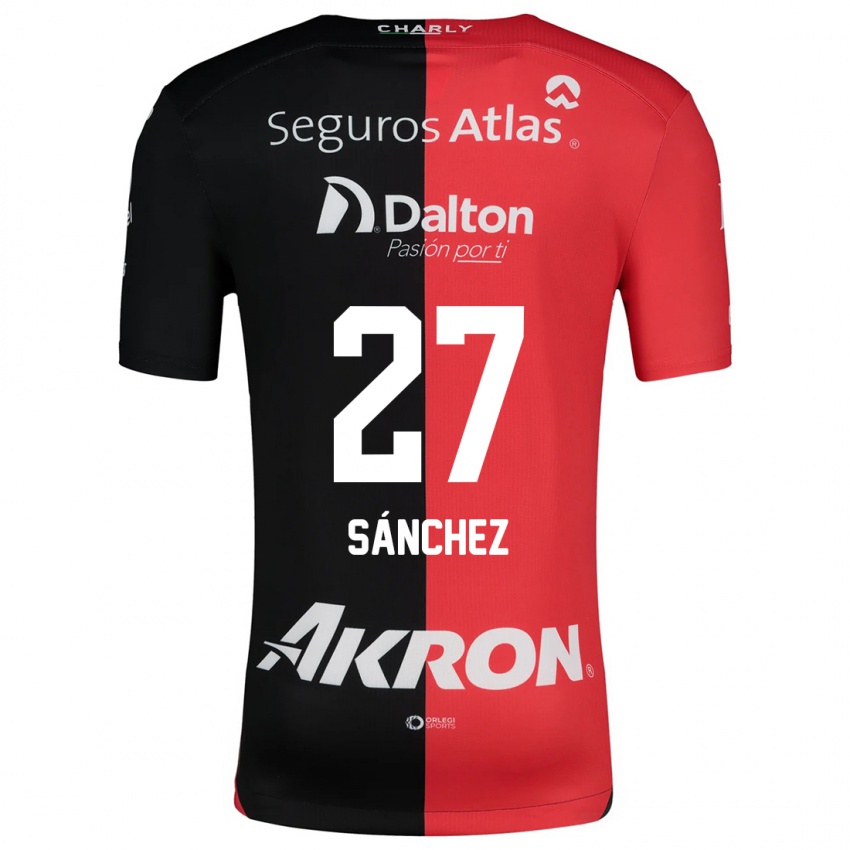 Criança Camisola Antonio Sánchez #27 Vermelho Preto Principal 2024/25 Camisa