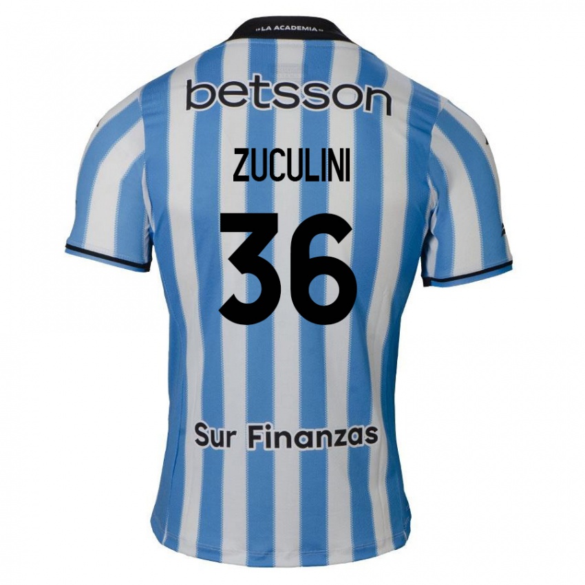 Criança Camisola Bruno Zuculini #36 Azul Branco Preto Principal 2024/25 Camisa