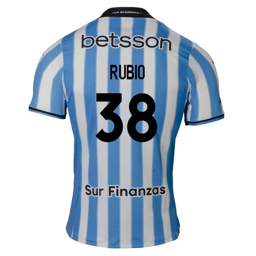 Criança Camisola Tobías Rubio #38 Azul Branco Preto Principal 2024/25 Camisa