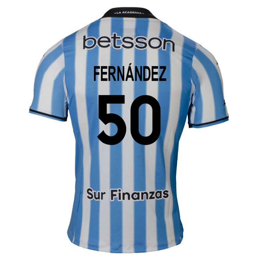 Criança Camisola Román Fernández #50 Azul Branco Preto Principal 2024/25 Camisa