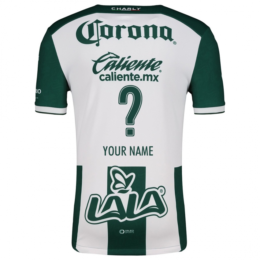 Criança Camisola Seu Nome #0 Verde Branco Principal 2024/25 Camisa