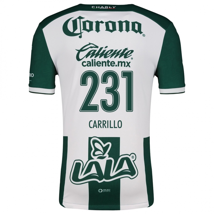 Criança Camisola Ángel Carrillo #231 Verde Branco Principal 2024/25 Camisa