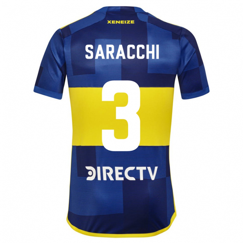 Criança Camisola Marcelo Saracchi #3 Azul Amarelo Principal 2024/25 Camisa