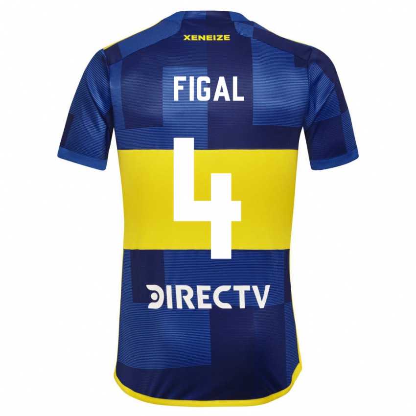 Criança Camisola Nicolas Figal #4 Azul Amarelo Principal 2024/25 Camisa