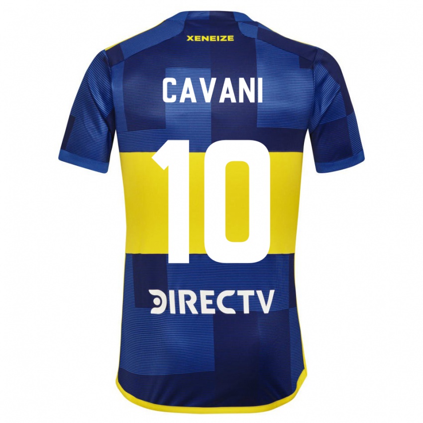 Criança Camisola Edinson Cavani #10 Azul Amarelo Principal 2024/25 Camisa