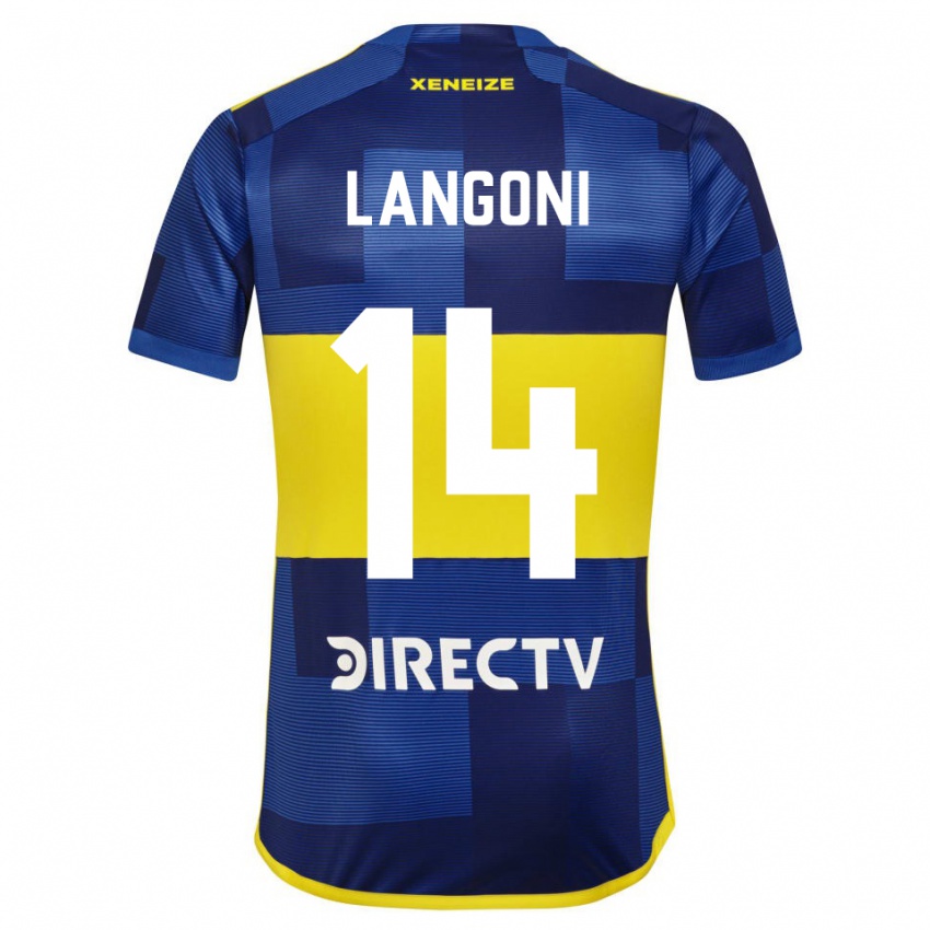 Criança Camisola Luca Langoni #14 Azul Amarelo Principal 2024/25 Camisa