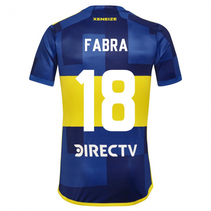 Criança Camisola Frank Fabra #18 Azul Amarelo Principal 2024/25 Camisa