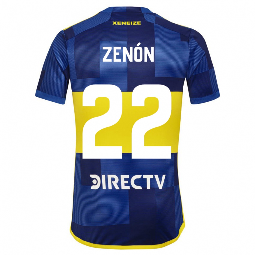 Criança Camisola Kevin Zenón #22 Azul Amarelo Principal 2024/25 Camisa