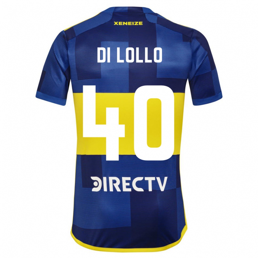 Criança Camisola Lautaro Di Lollo #40 Azul Amarelo Principal 2024/25 Camisa