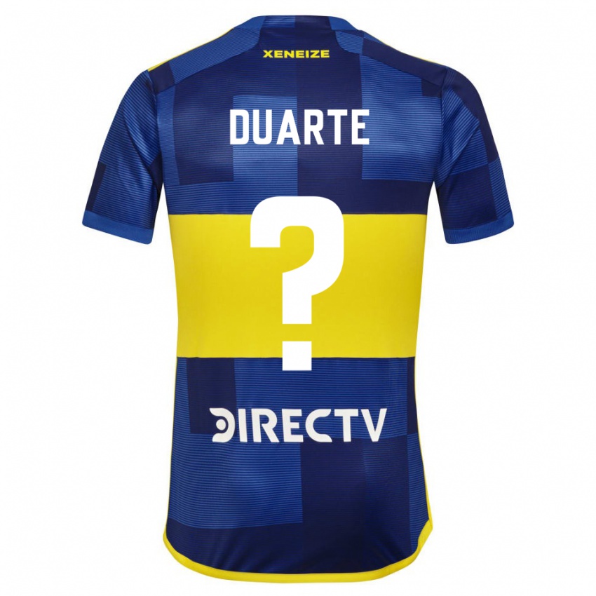 Criança Camisola Kevin Duarte #0 Azul Amarelo Principal 2024/25 Camisa