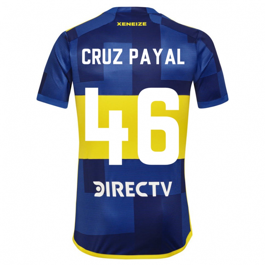 Criança Camisola Juan Cruz Payal #46 Azul Amarelo Principal 2024/25 Camisa