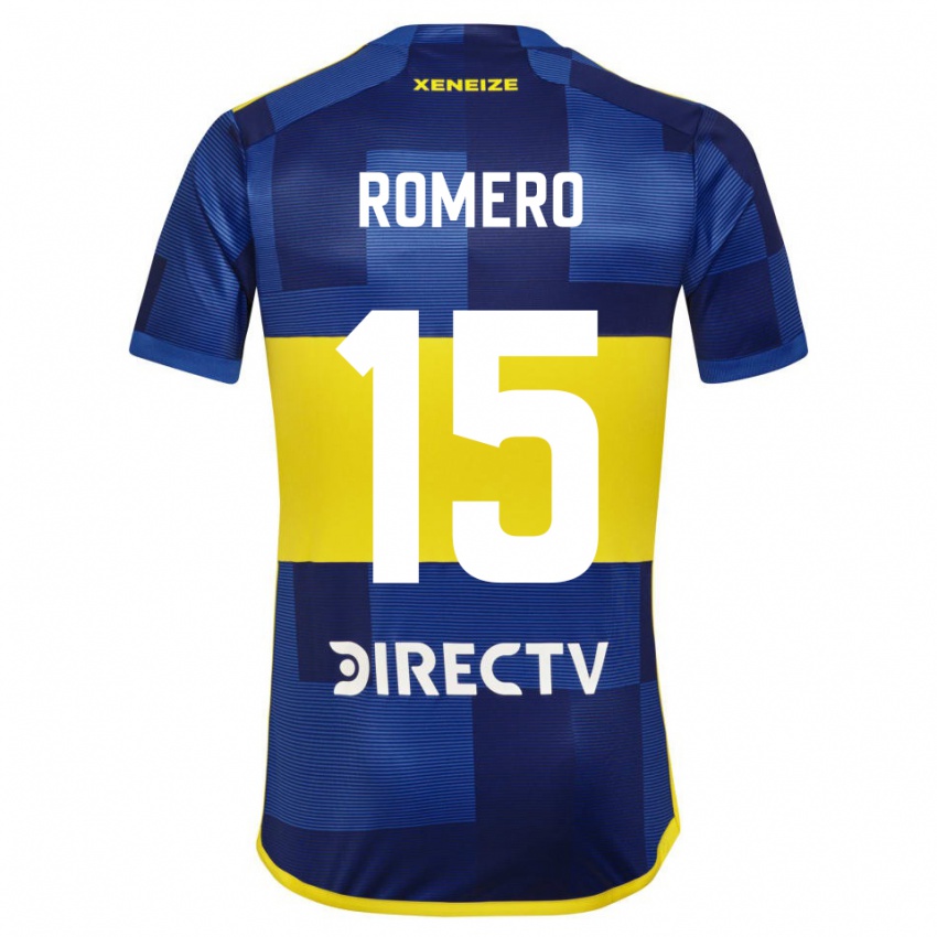 Criança Camisola Alejo Romero #15 Azul Amarelo Principal 2024/25 Camisa