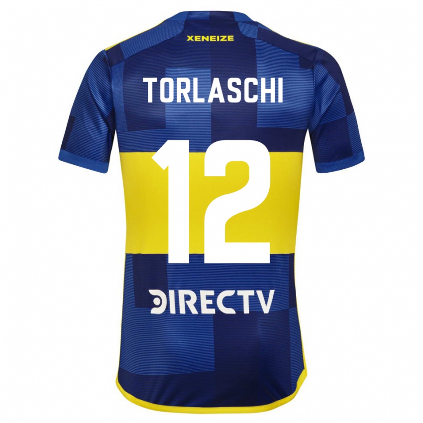 Criança Camisola Lucas Torlaschi #12 Azul Amarelo Principal 2024/25 Camisa