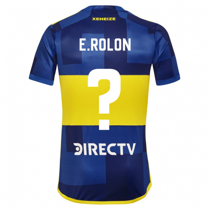 Criança Camisola Esteban Rolon #0 Azul Amarelo Principal 2024/25 Camisa