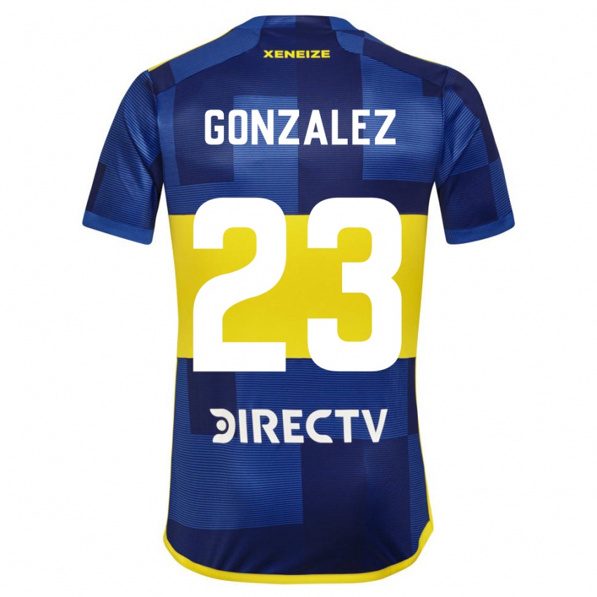 Criança Camisola Diego Gonzalez #23 Azul Amarelo Principal 2024/25 Camisa