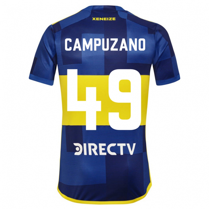 Criança Camisola Jorman Campuzano #49 Azul Amarelo Principal 2024/25 Camisa