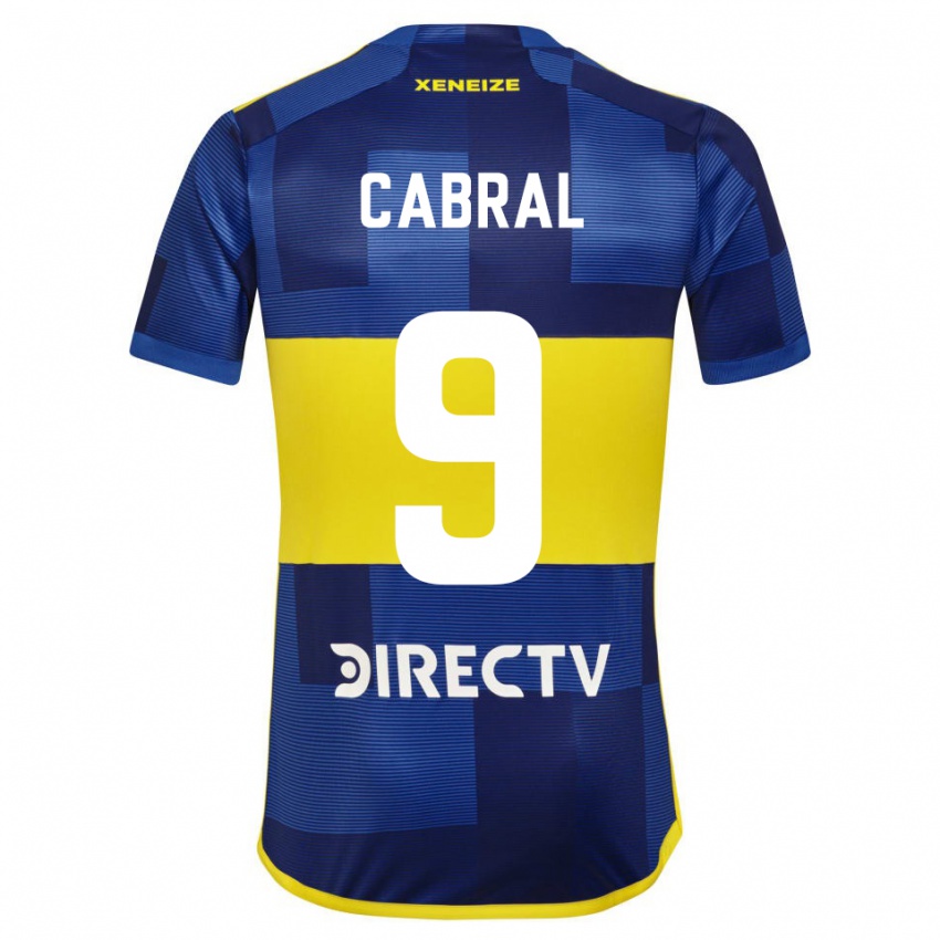 Criança Camisola Bruno Cabral #9 Azul Amarelo Principal 2024/25 Camisa