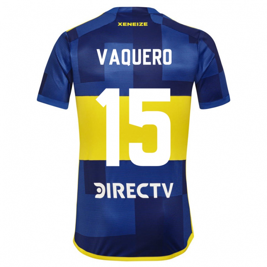 Criança Camisola Ivan Vaquero #15 Azul Amarelo Principal 2024/25 Camisa