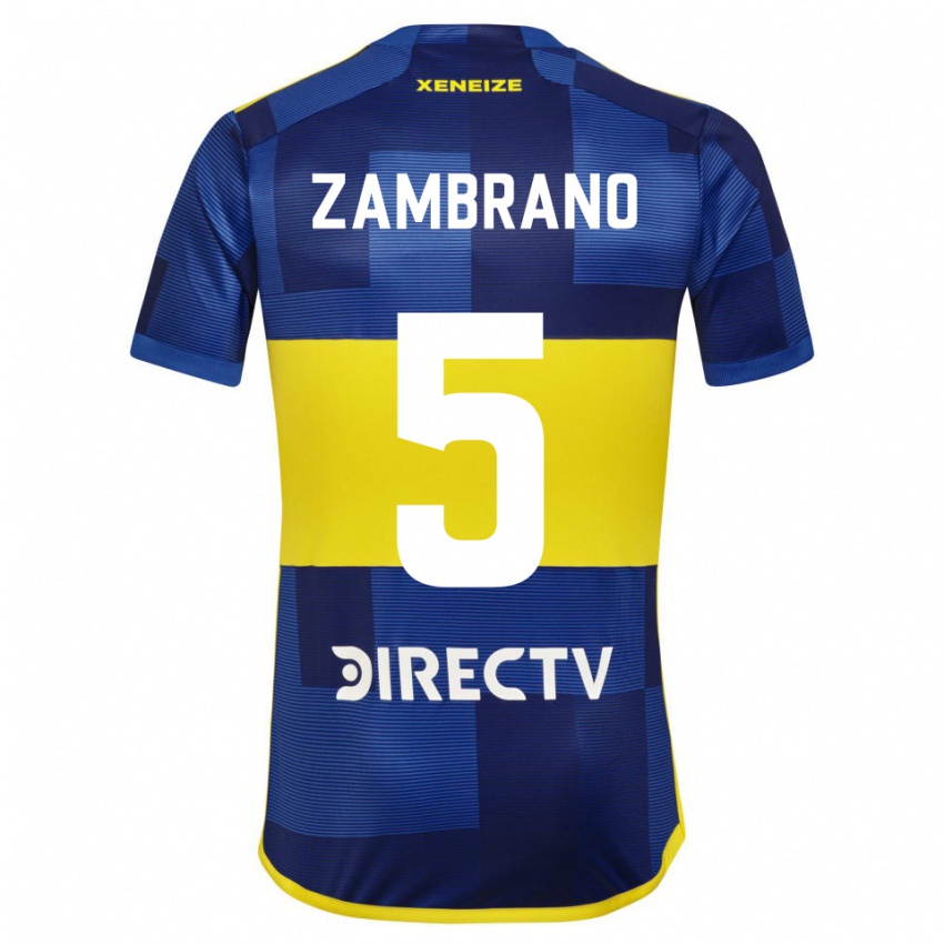 Criança Camisola Carlos Zambrano #5 Azul Amarelo Principal 2024/25 Camisa