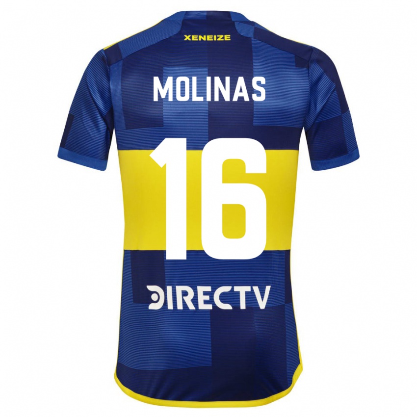 Criança Camisola Aaron Molinas #16 Azul Amarelo Principal 2024/25 Camisa