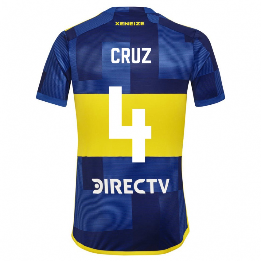 Criança Camisola Julieta Cruz #4 Azul Amarelo Principal 2024/25 Camisa