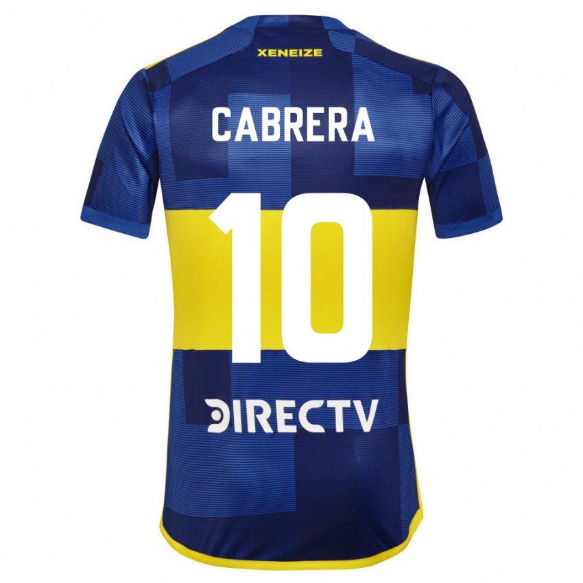 Criança Camisola Micaela Cabrera #10 Azul Amarelo Principal 2024/25 Camisa