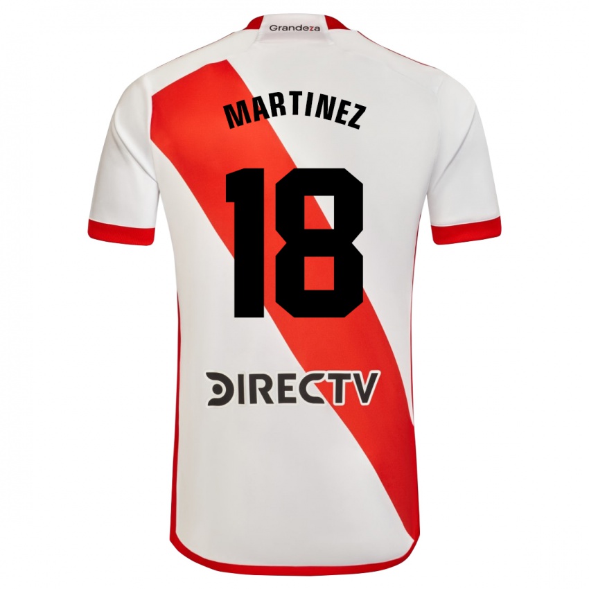 Criança Camisola Pity Martínez #18 Branco Vermelho Principal 2024/25 Camisa