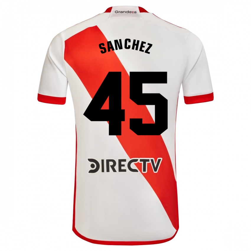 Criança Camisola Sebastián Sánchez #45 Branco Vermelho Principal 2024/25 Camisa