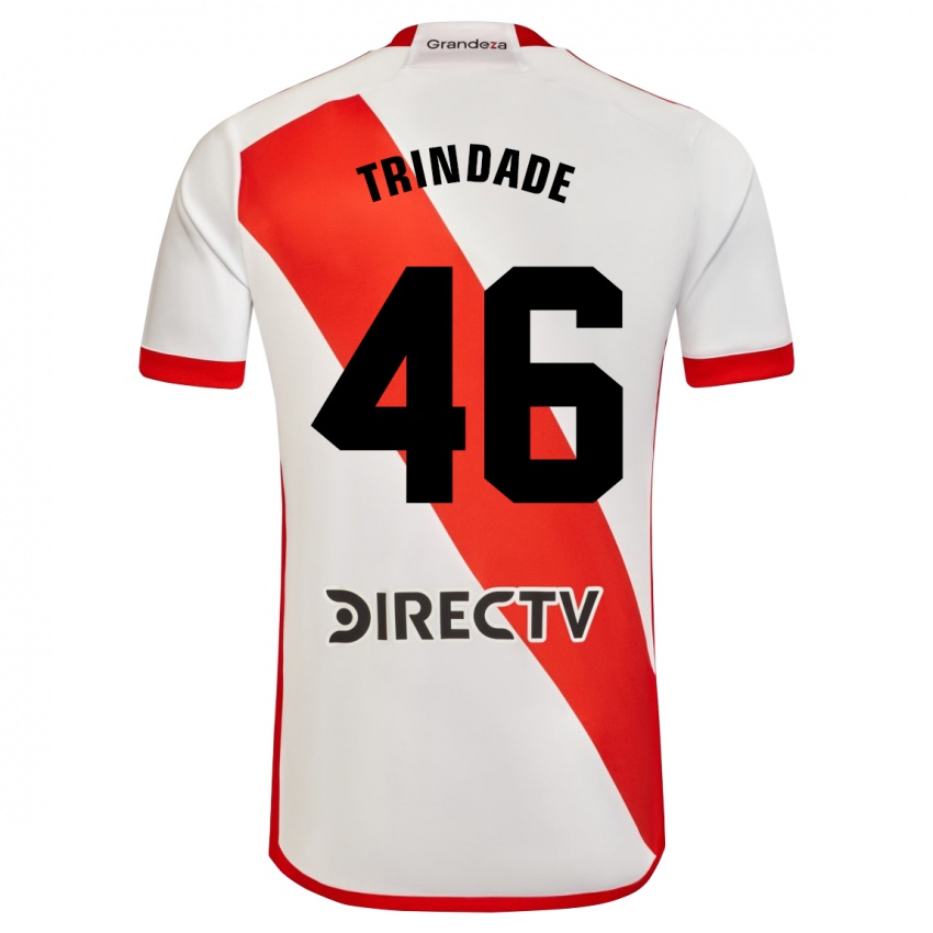 Criança Camisola Gonzalo Trindade #46 Branco Vermelho Principal 2024/25 Camisa