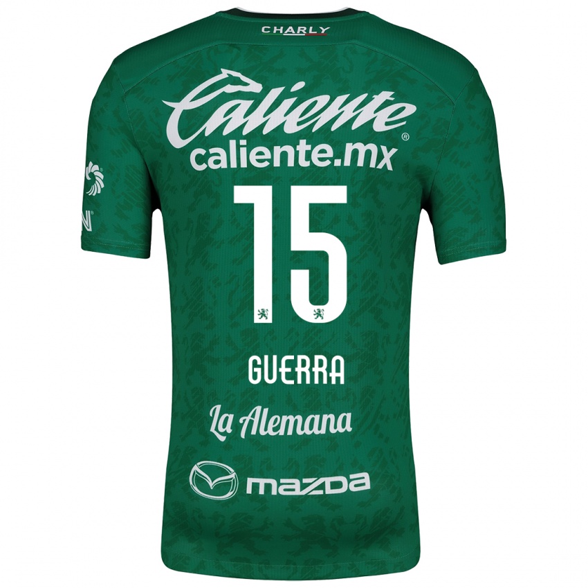 Criança Camisola Edgar Guerra #15 Verde Branco Principal 2024/25 Camisa