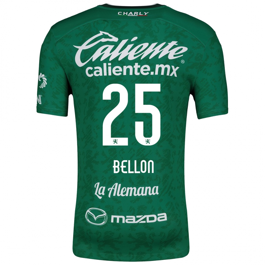 Criança Camisola Paul Bellón #25 Verde Branco Principal 2024/25 Camisa