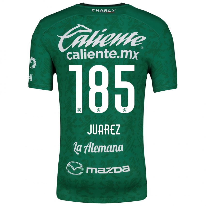 Criança Camisola Moisés Juárez #185 Verde Branco Principal 2024/25 Camisa