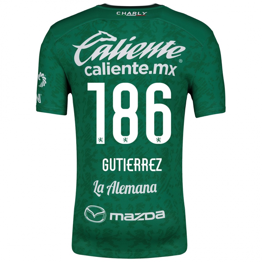 Criança Camisola Alan Gutiérrez #186 Verde Branco Principal 2024/25 Camisa