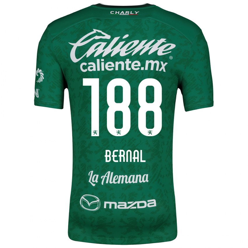 Criança Camisola Juan Bernal #188 Verde Branco Principal 2024/25 Camisa