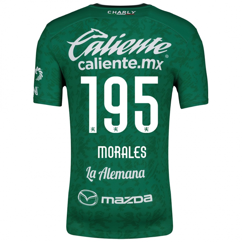 Criança Camisola Daniel Morales #195 Verde Branco Principal 2024/25 Camisa