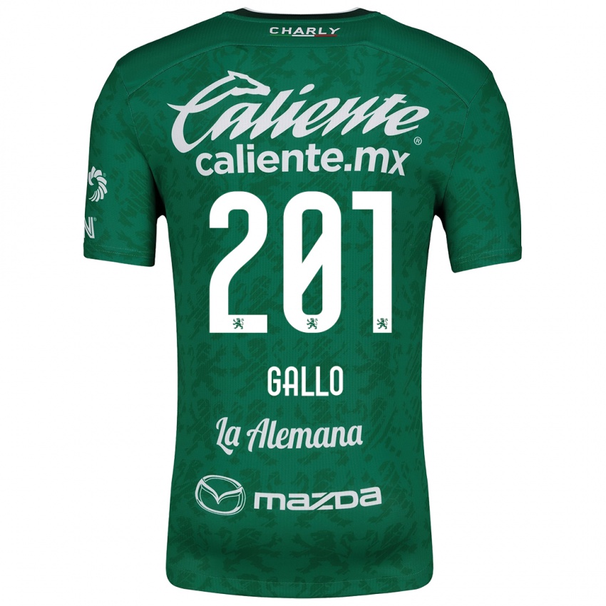 Criança Camisola Andrés Gallo #201 Verde Branco Principal 2024/25 Camisa