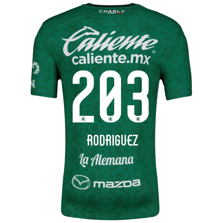 Criança Camisola César Rodríguez #203 Verde Branco Principal 2024/25 Camisa