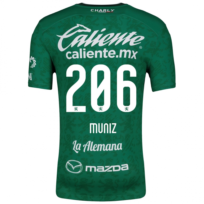 Criança Camisola Isaác Muñíz #206 Verde Branco Principal 2024/25 Camisa