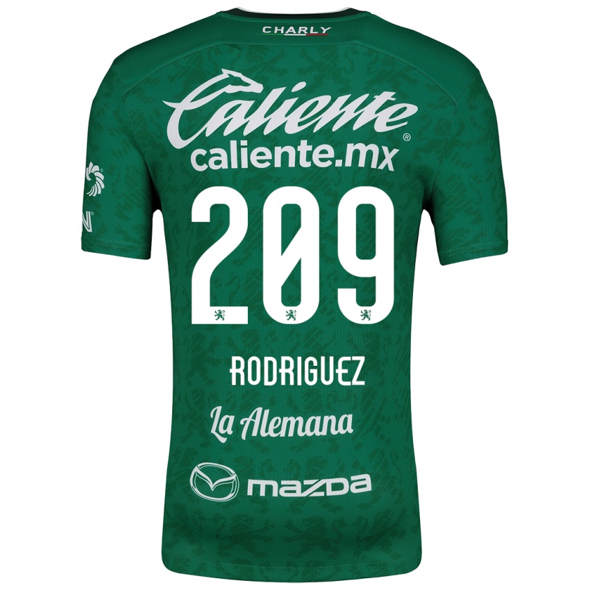 Criança Camisola Víctor Rodríguez #209 Verde Branco Principal 2024/25 Camisa