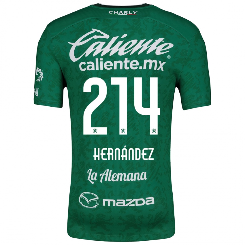 Criança Camisola Iván Hernández #214 Verde Branco Principal 2024/25 Camisa