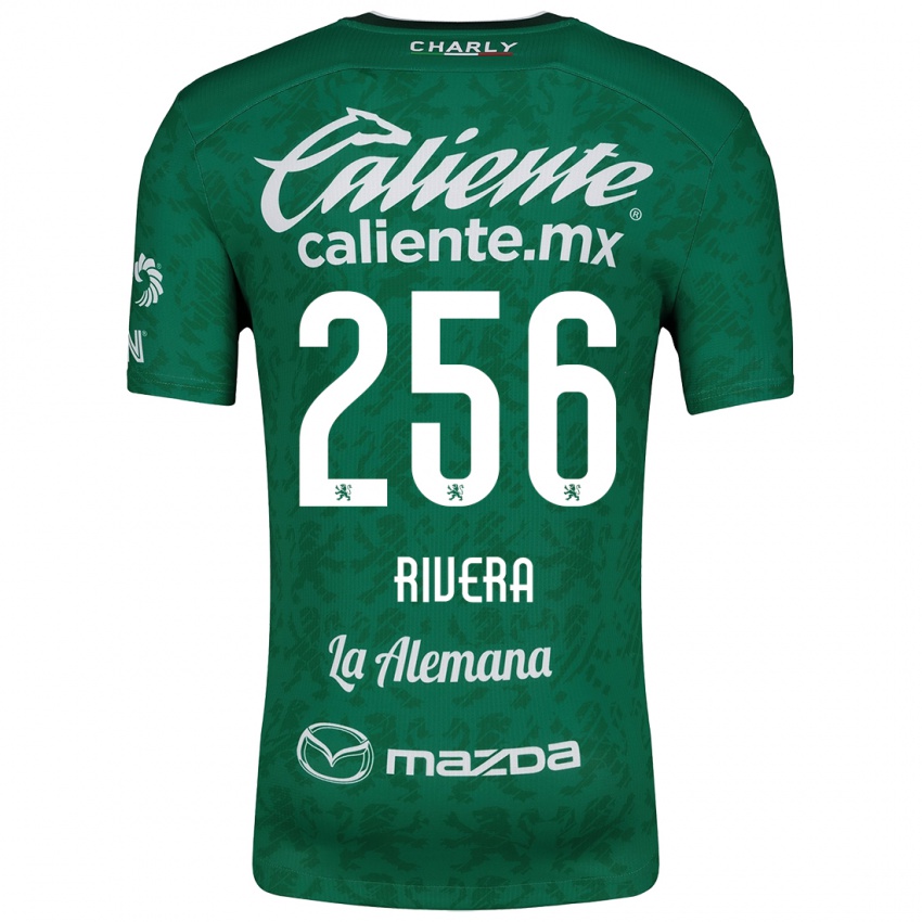 Criança Camisola Fernando Rivera #256 Verde Branco Principal 2024/25 Camisa