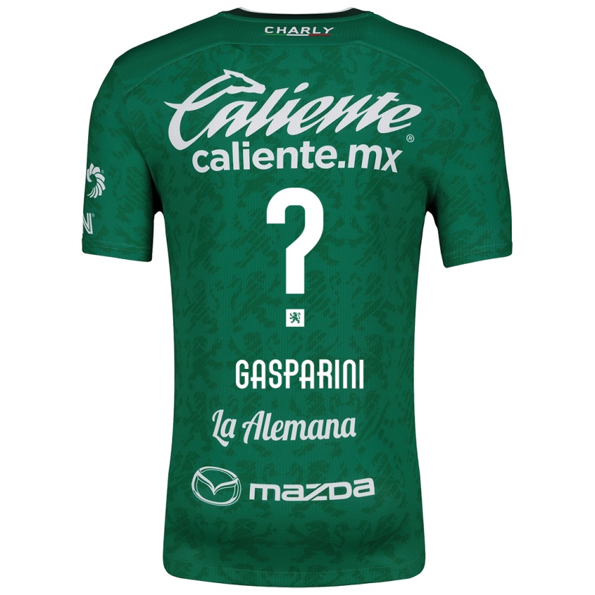 Criança Camisola Joaquín Gasparini #0 Verde Branco Principal 2024/25 Camisa