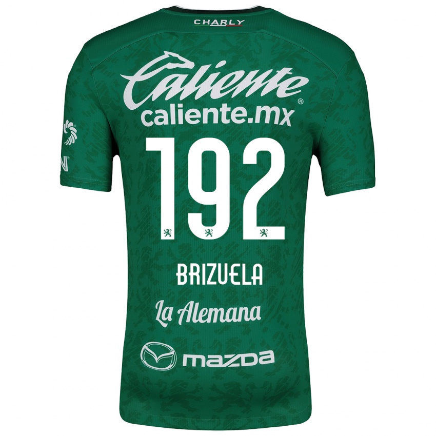 Criança Camisola Juan Brizuela #192 Verde Branco Principal 2024/25 Camisa