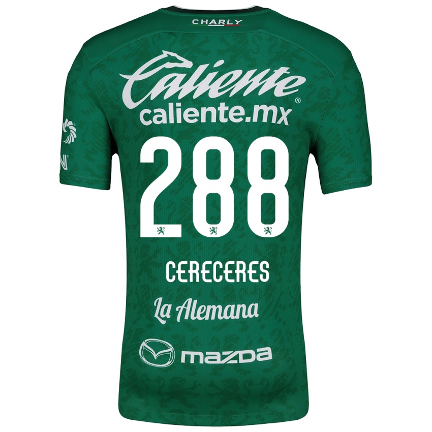 Criança Camisola Thomas Cereceres #288 Verde Branco Principal 2024/25 Camisa