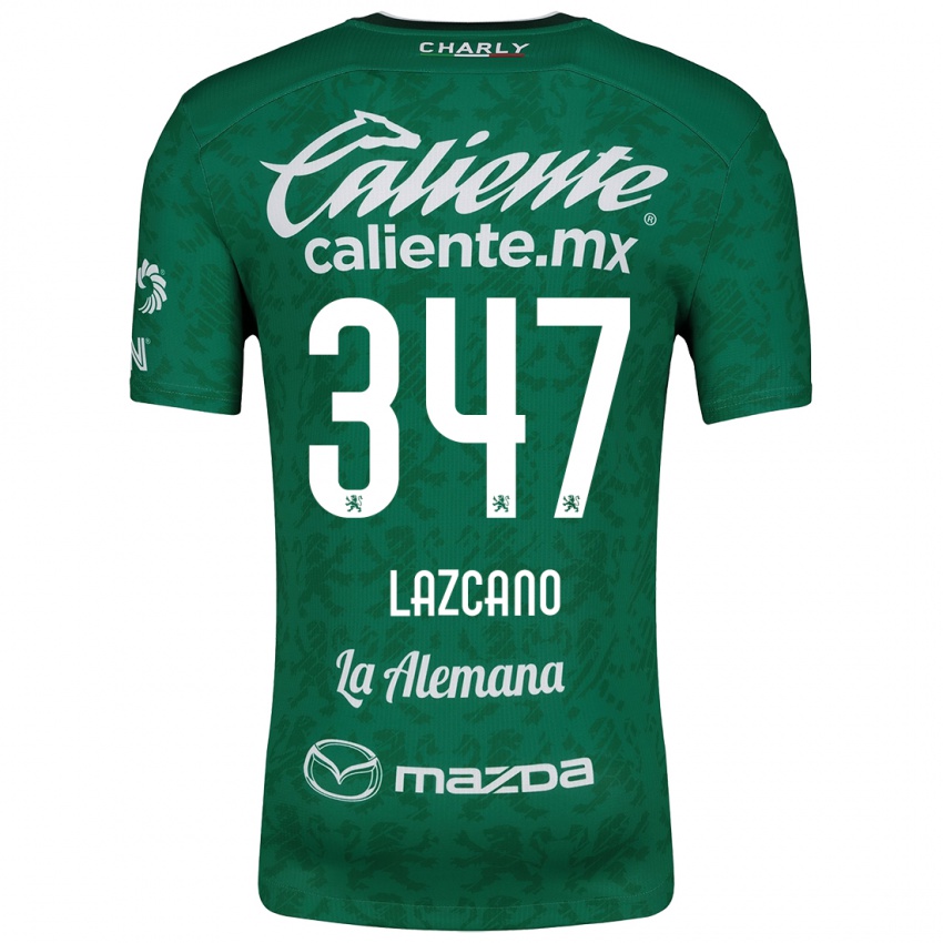 Criança Camisola Evan Lazcano #347 Verde Branco Principal 2024/25 Camisa