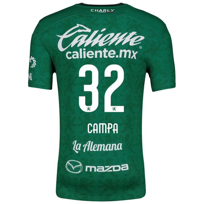 Criança Camisola Ana Campa #32 Verde Branco Principal 2024/25 Camisa