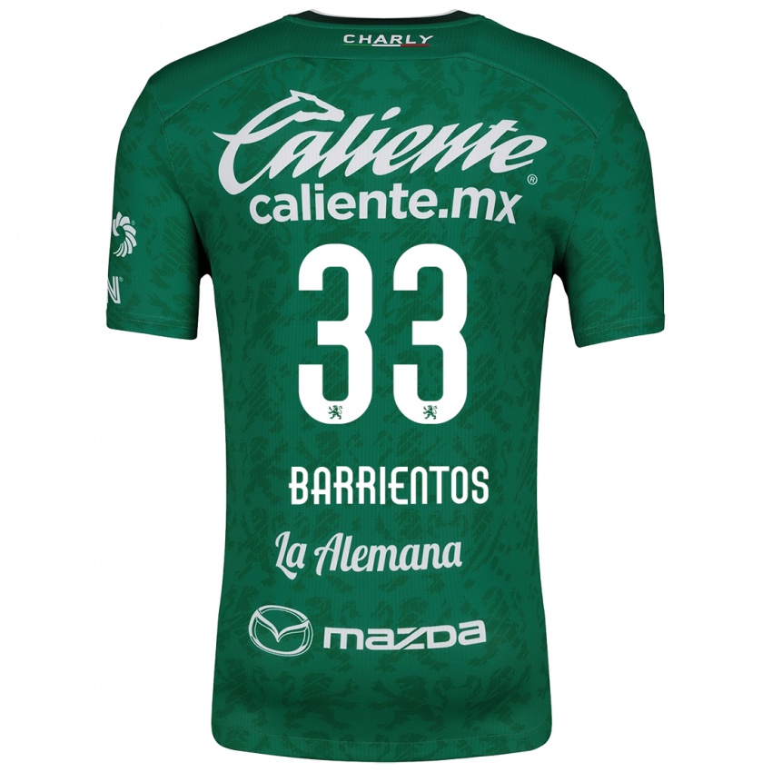 Criança Camisola Yashira Barrientos #33 Verde Branco Principal 2024/25 Camisa