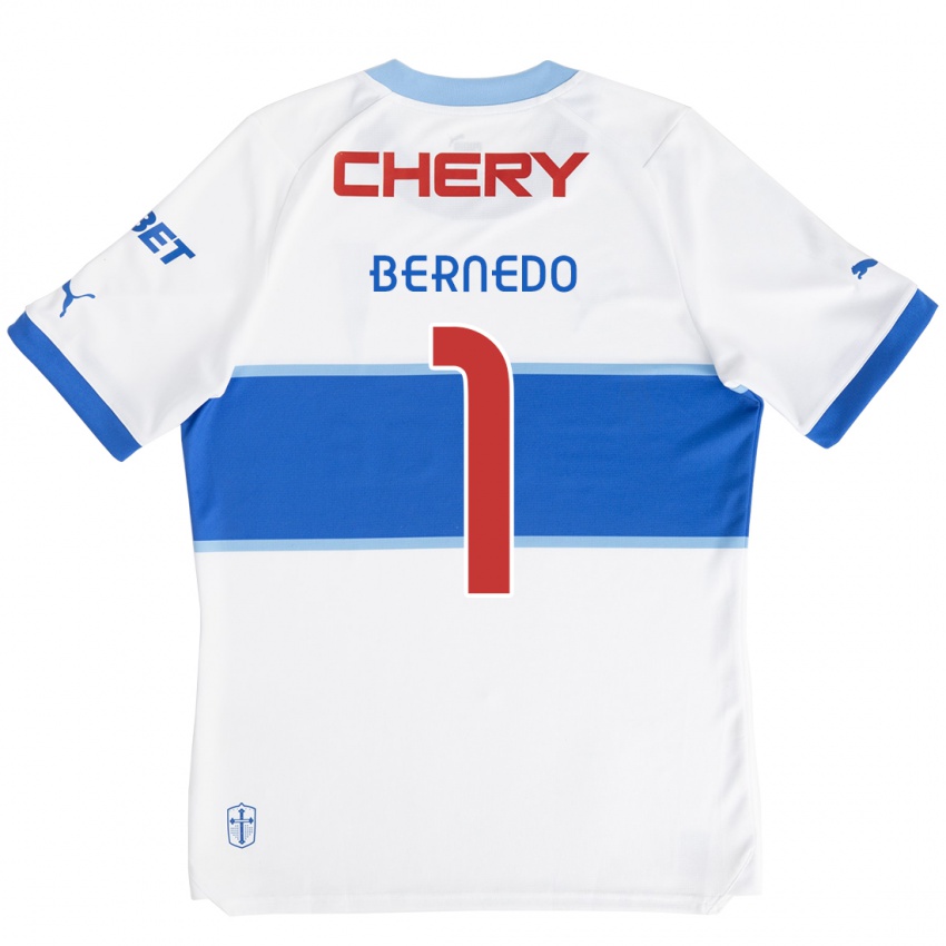 Criança Camisola Vicente Bernedo #1 Branco Azul Principal 2024/25 Camisa