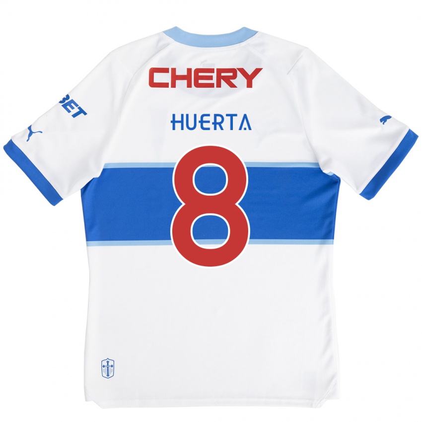 Criança Camisola Valber Huerta #8 Branco Azul Principal 2024/25 Camisa